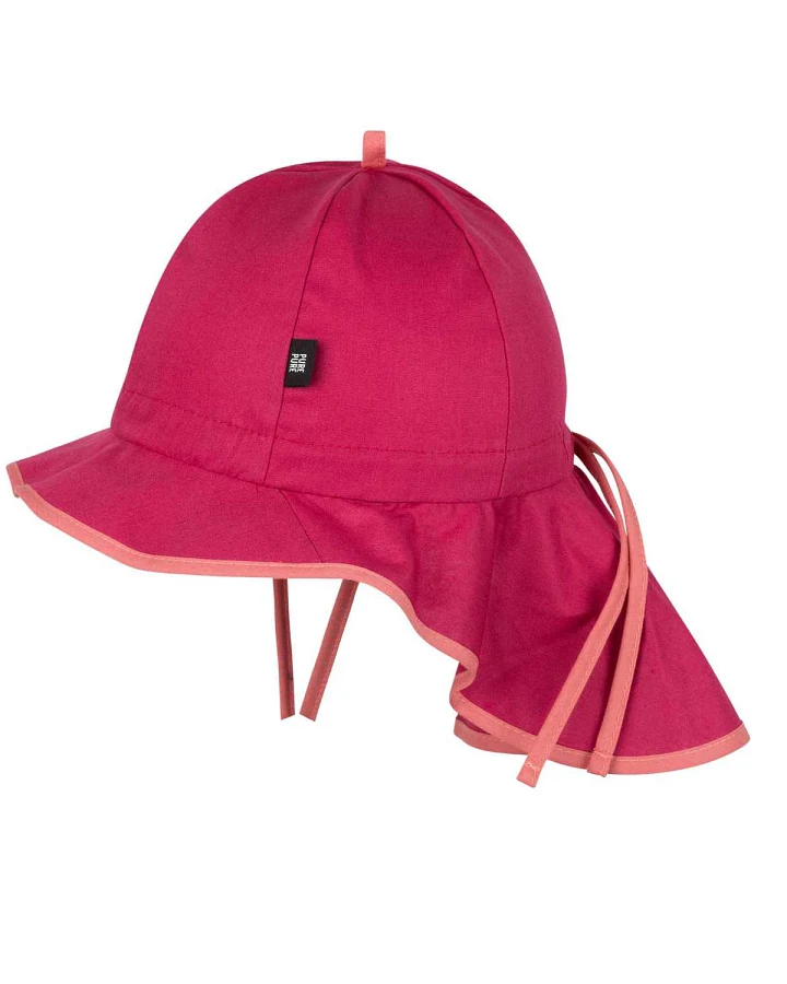 Pure Pure by Bauer - UV-Sonnenhut mit Nackenschutz und Bändern magenta