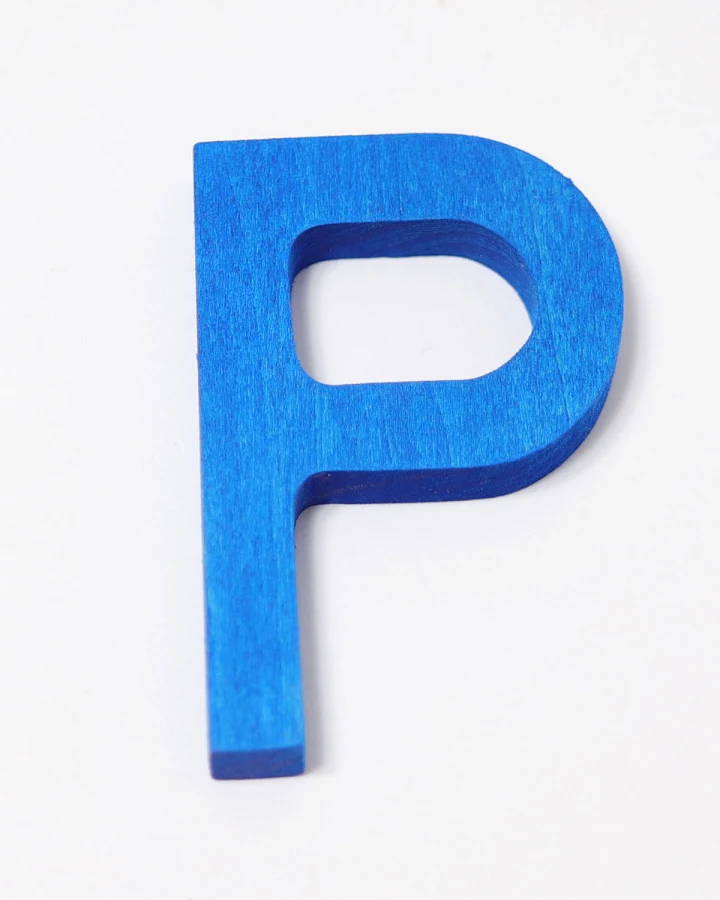 Grimms - Holzbuchstabe Schulschrift P
