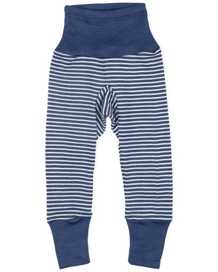 Cosilana - Bundhose Wolle Seide blau natur
