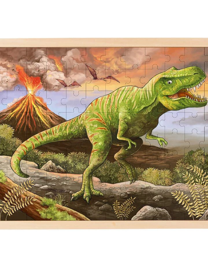 goki - Rahmenpuzzle Holz "T-Rex", 96 Teile