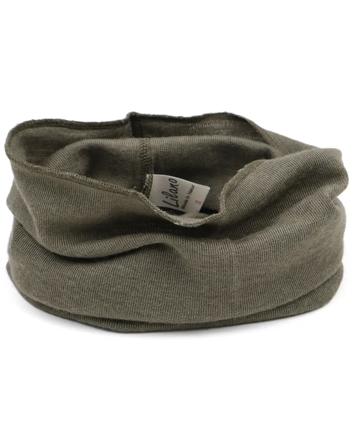 Lilano - Schlauchschal Wolle Seide khaki Gr.1