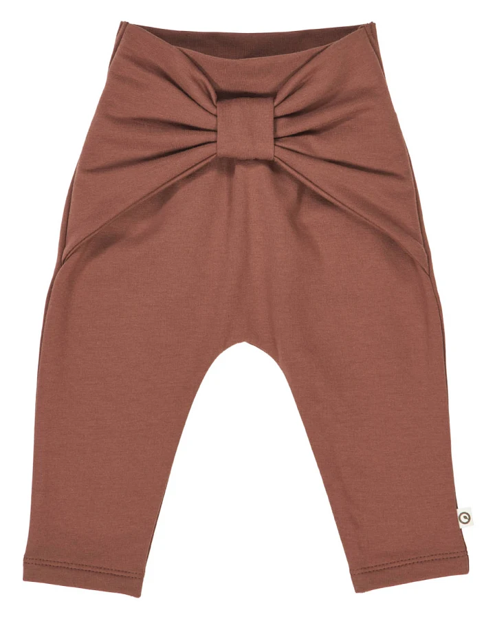 Müsli by green Cotton - Sweathose mit Schleife rostbraun