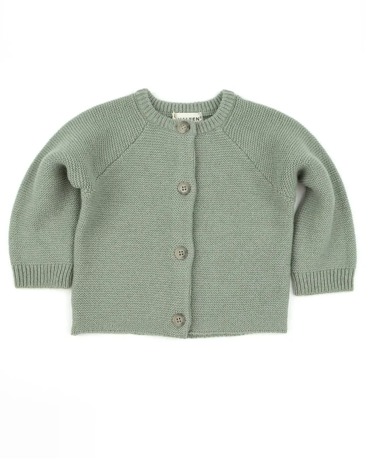 Halfen Strickerei - Strickjacke mit Cashmere sage