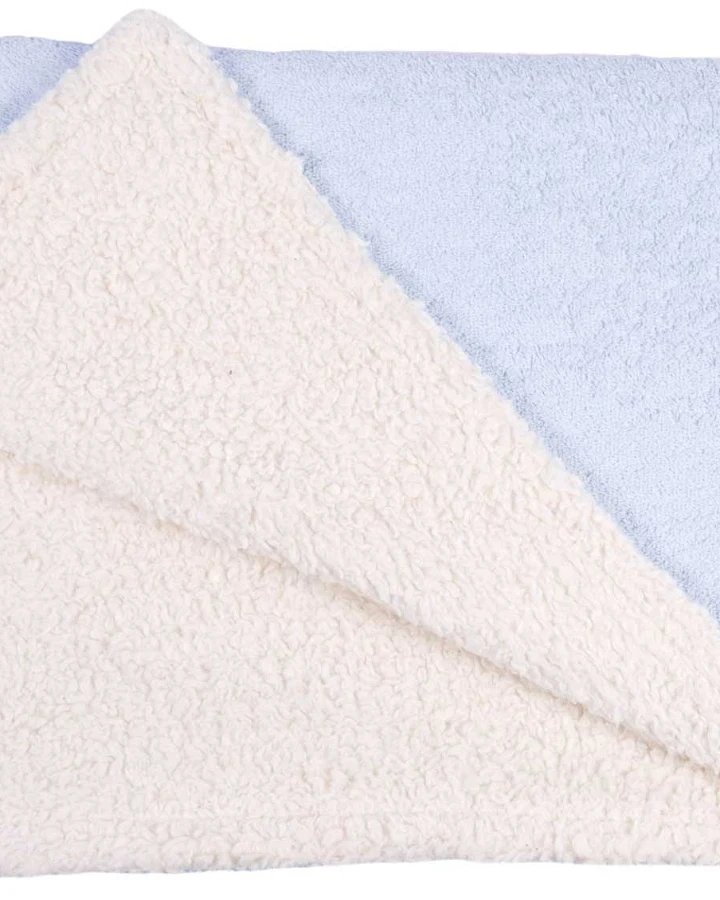 Efie - Bio Babydecke hellblau weiß