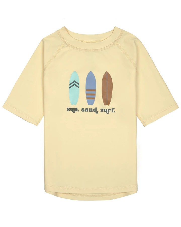 Lässig - UV-Shirt "Surfbrett" vanille