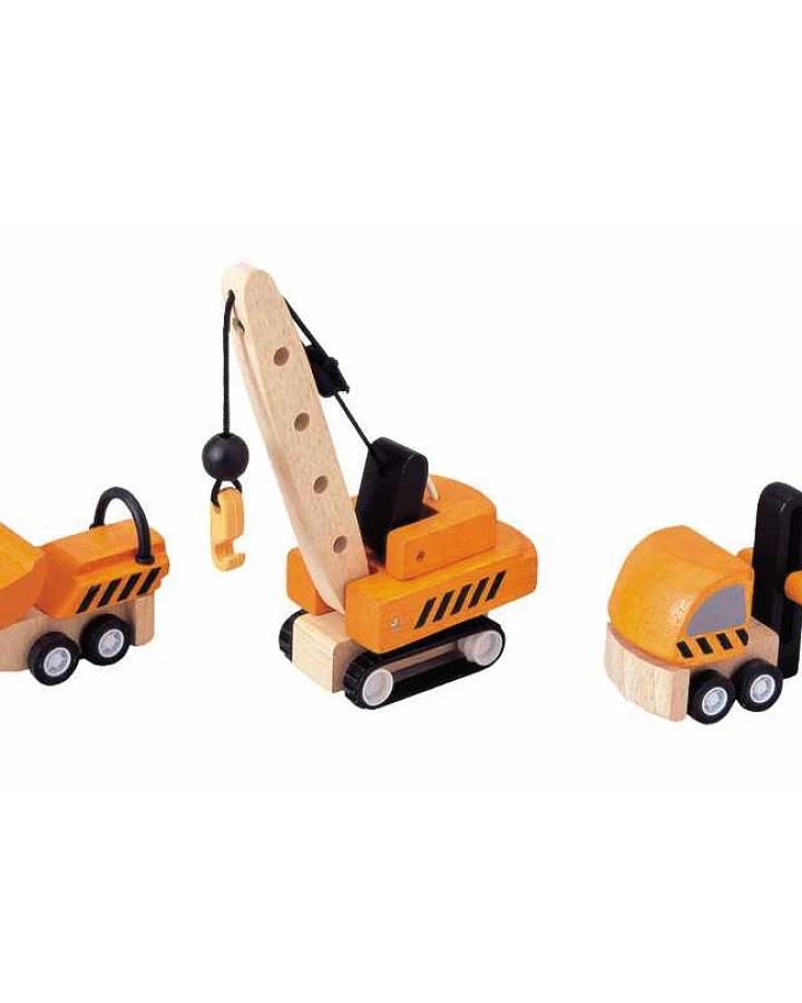 PlanToys - Baustellenfahrzeuge 3er Set