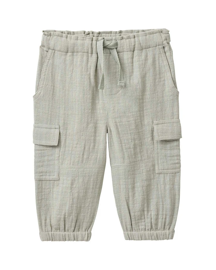 People Wear Organic - Musselin-Cargohose salbei