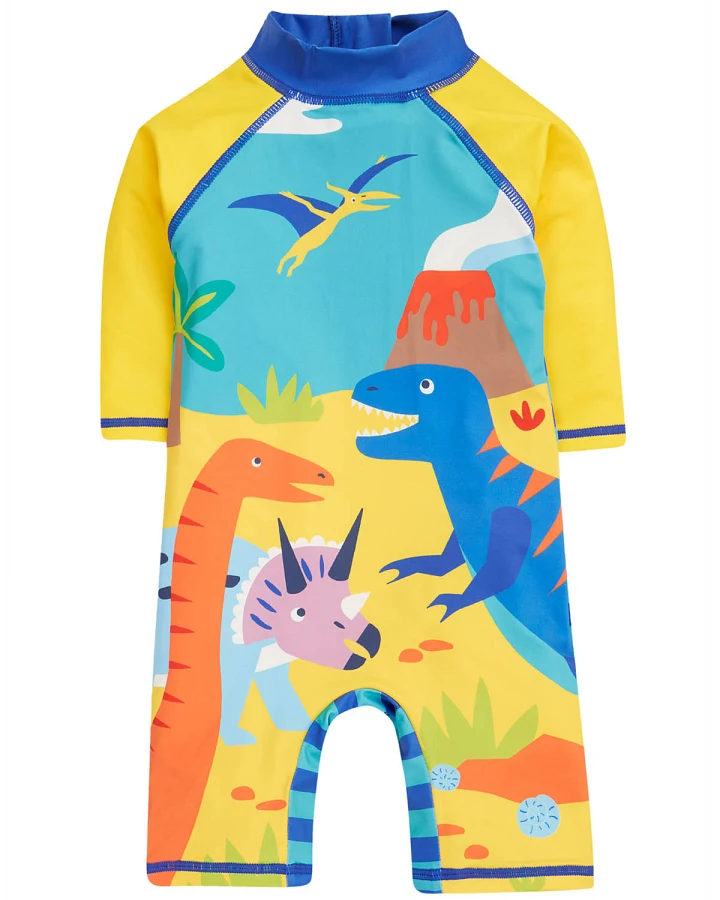 Frugi - Schwimmanzug "Dinosaurier" gelb UPF 40+