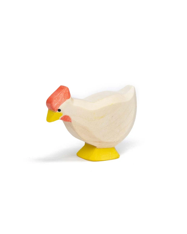 Ostheimer - Holztier Huhn weiß stehend