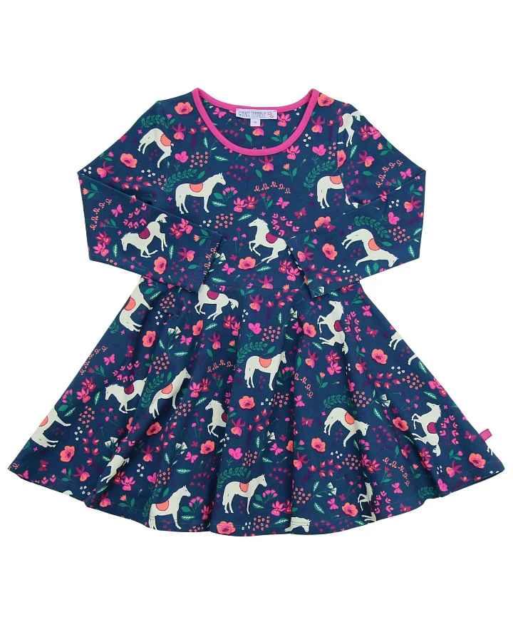 Enfant Terrible - Skaterkleid "Pferde" dark cobalt-berry