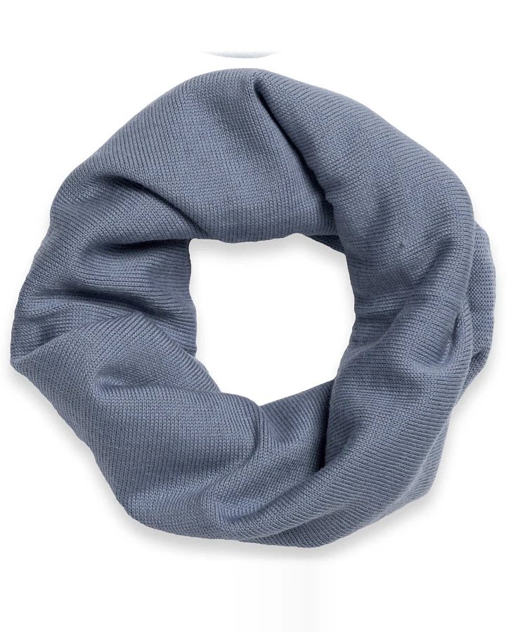 Halfen Strickerei - Strick-Loopschal Merinowolle rauchblau
