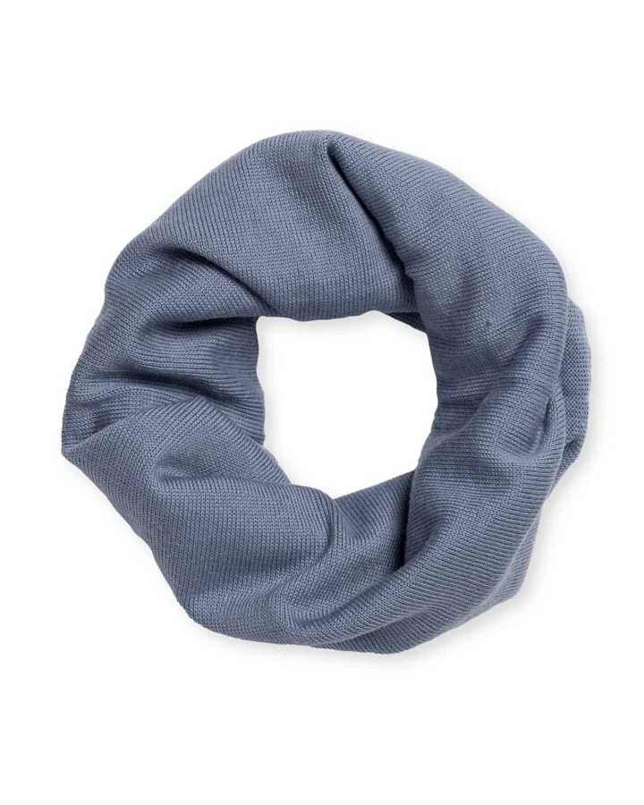 Halfen Strickerei - Strick-Loopschal Merinwolle rauchblau