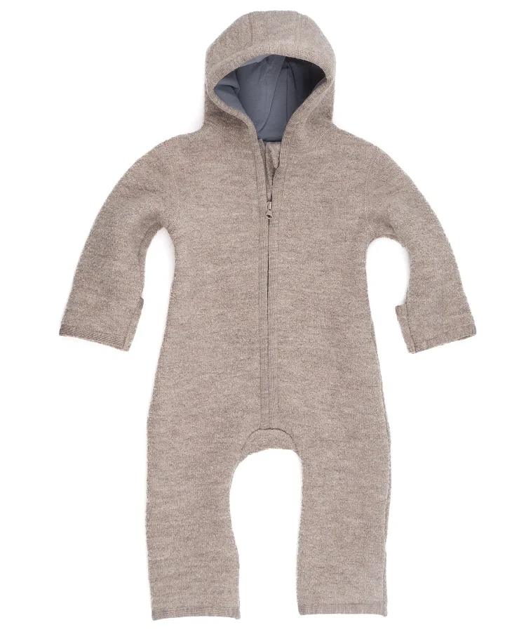 Halfen Strickerei - Walk-Overall mit Reißverschluss greige