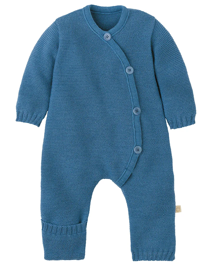 Disana - Strick-Overall Merinowolle Taubenblau