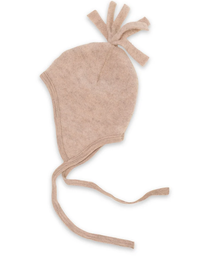 Engel - Wollfleece Mütze Baby sand melange