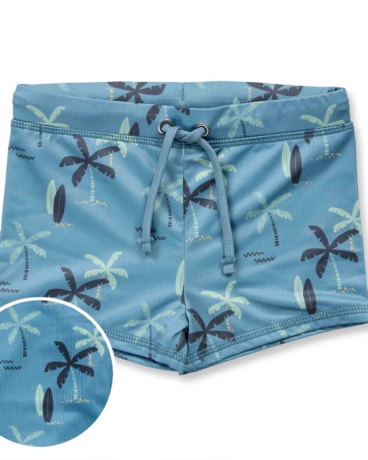 Sense Organics - Badehose "Palmen" blau
