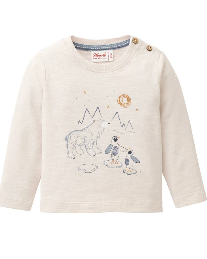 People Wear Organic - Langarmshirt "Arktische Freunde" kitt