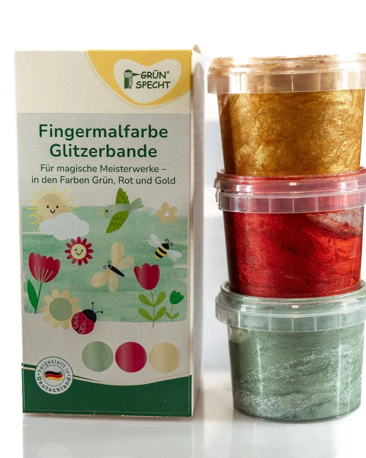 Grünspecht - Fingerfarben 3er Set "Glitzerbande"