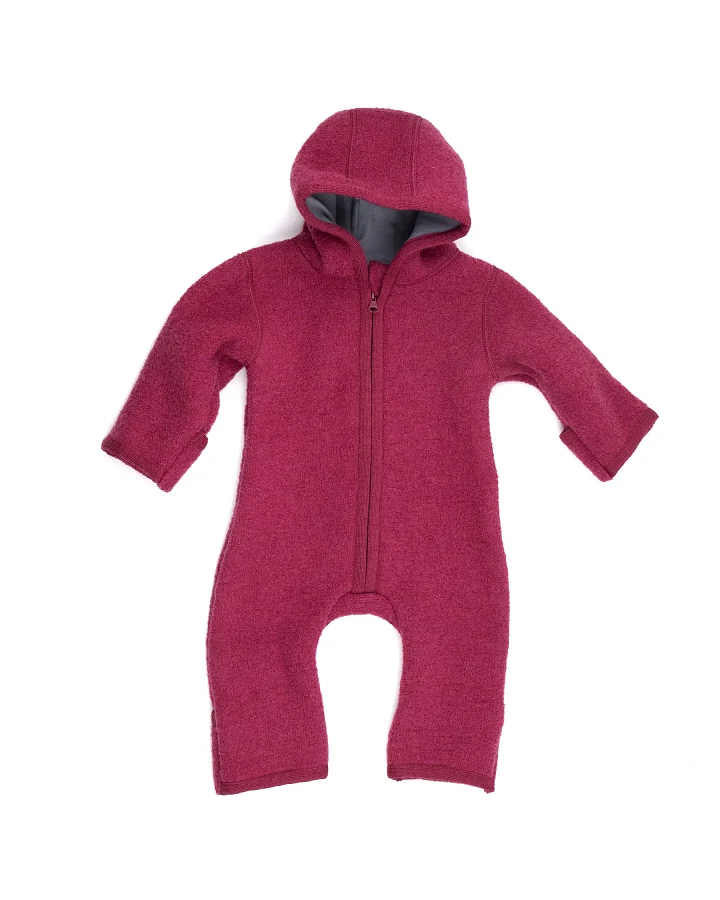 Halfen Strickerei - Walk-Overall mit Reißverschluss himbeere