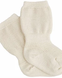 Produktseite: Grödo Strumpfwaren - Baby Speckbein Wollsocken natur