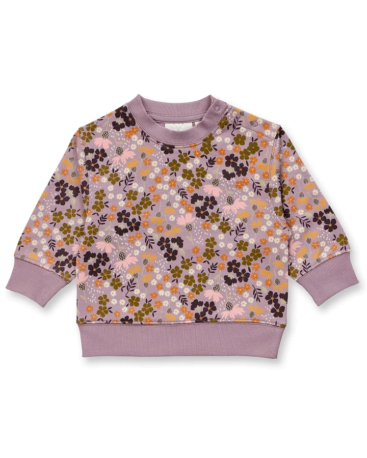 Sense Organics - Sweatshirt "Flowers" mauve