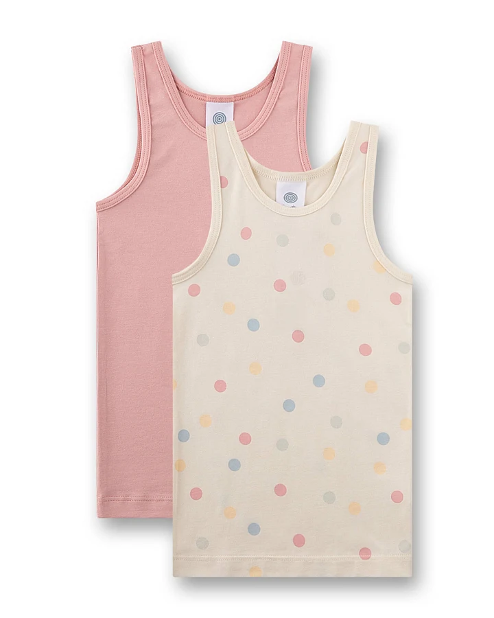 Sanetta - Unterhemd 2er-Pack "Punkte" rose-sand
