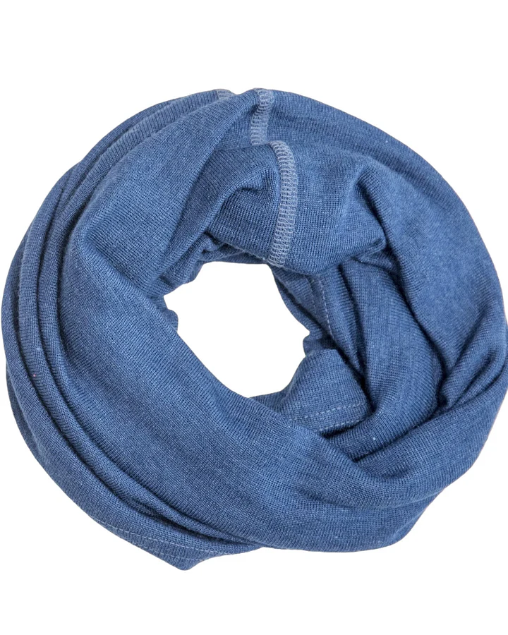 Pickapooh - Schlauchschal "Strunzl" Wolle-Seide jeans blau