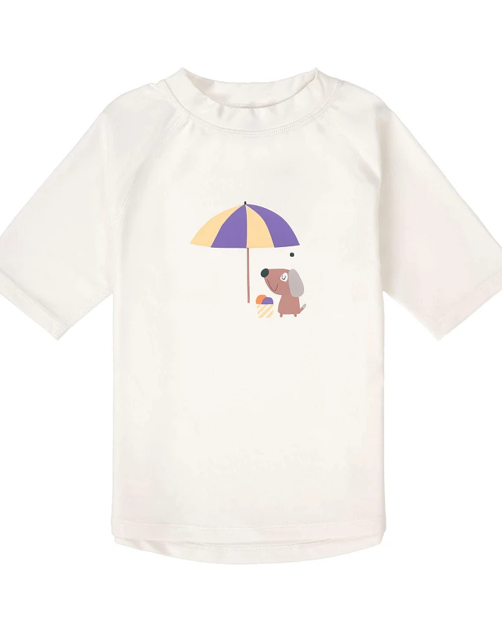 Lässig - UV-Shirt "Hund mit Sonnenschirm" creme