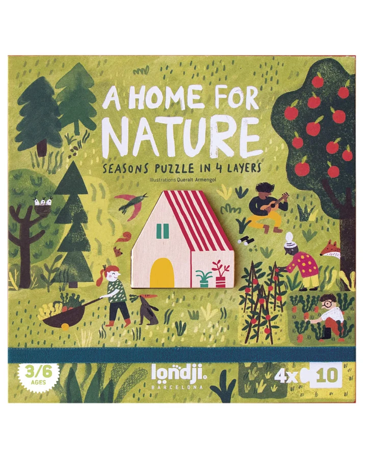 londji - Schichtenpuzzle "A home for nature" 4x10 Teile