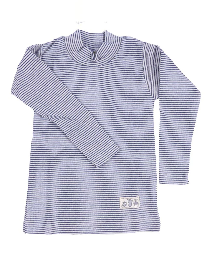 Lilano - Langarmshirt Stehkragen Ringel marine