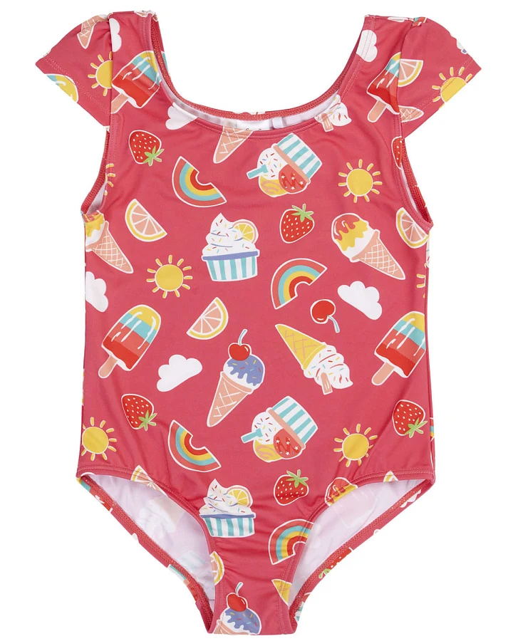 Frugi - Badeanzug "Icecream" himbeerrot