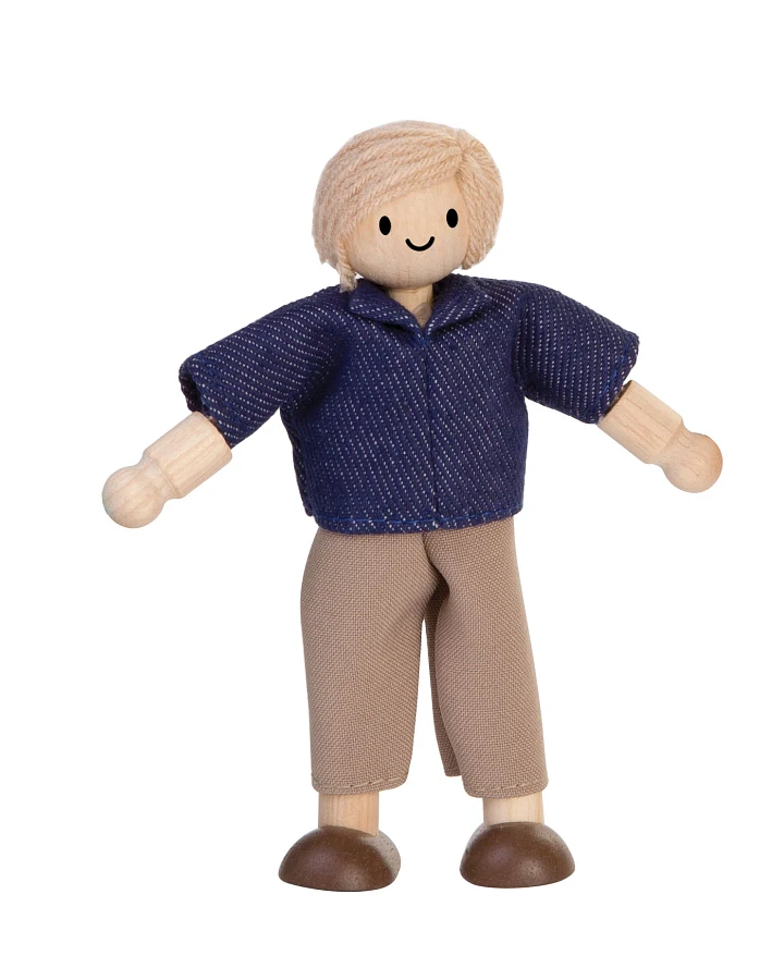 PlanToys - Biegepuppe "Papa Teint hell"