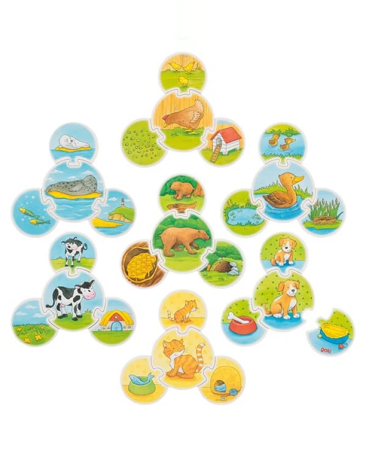 goki - Puzzle Tiere und ihr Zuhause, 28 Teile