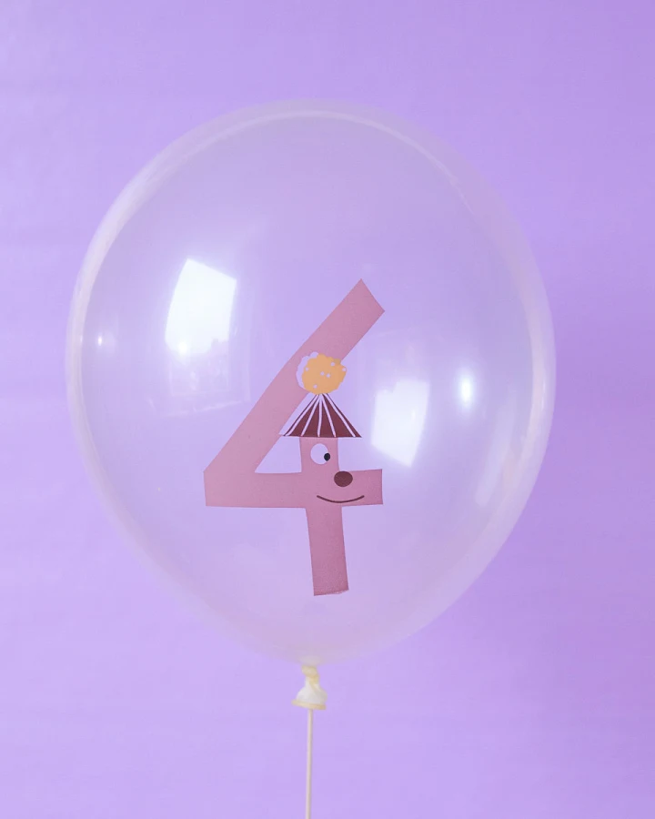 ava&yves - Luftballons mit Zahl "4" 12St.