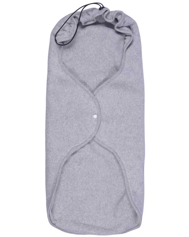 PoPoLiNi - Einschlagdecke Babyschale grau Baumwollfleece