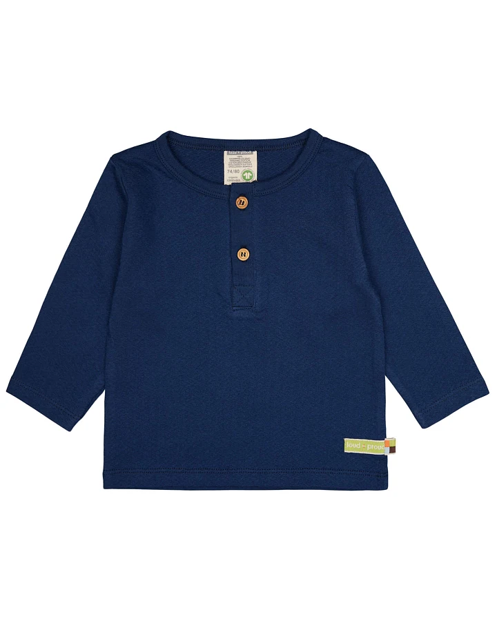 loud + proud - Henley Shirt Musselin ultramarin