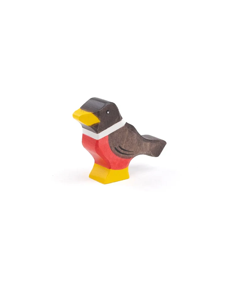 Holztiger - Holztier Vogel Rotkehlchen