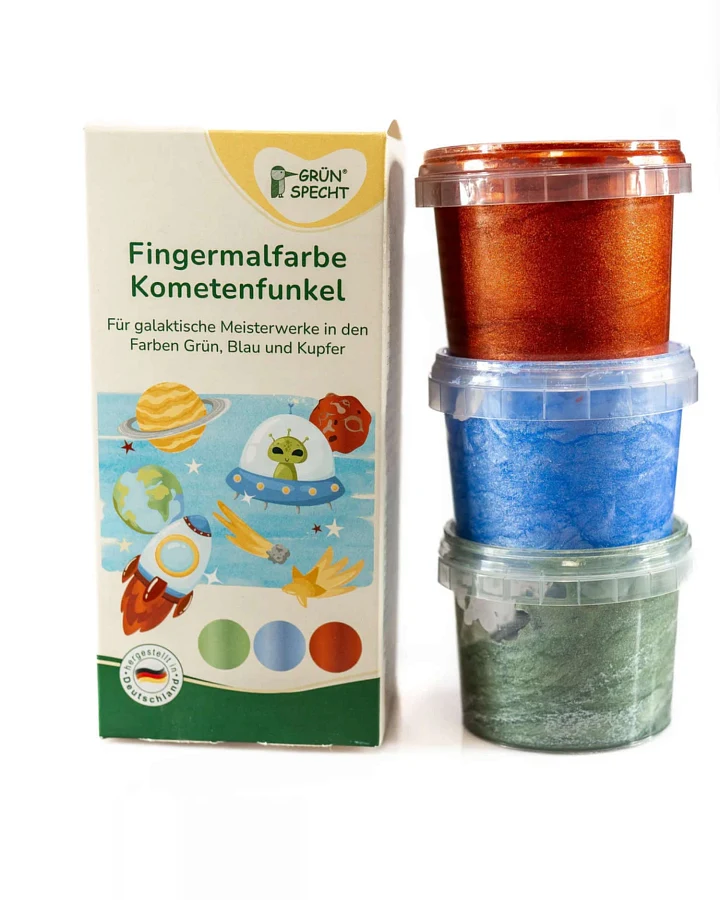 Grünspecht - Fingerfarben 3er Set "Kometenfunkel"