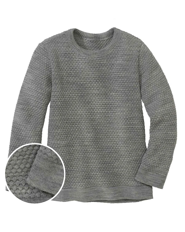 Disana - Strickpullover Merinowolle grau