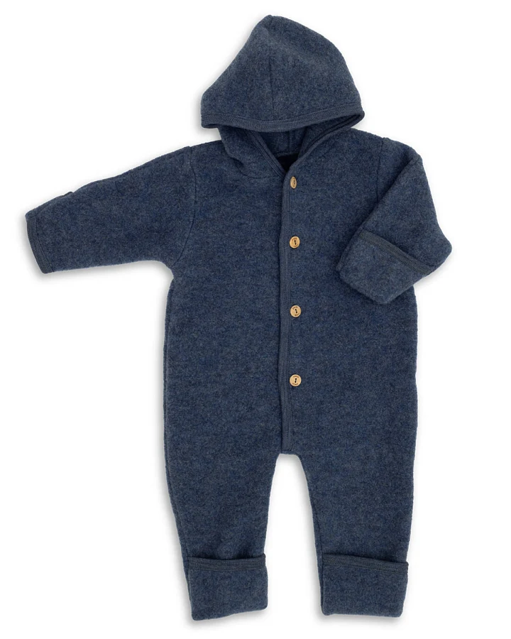 Engel - Wollfleece Overall blau