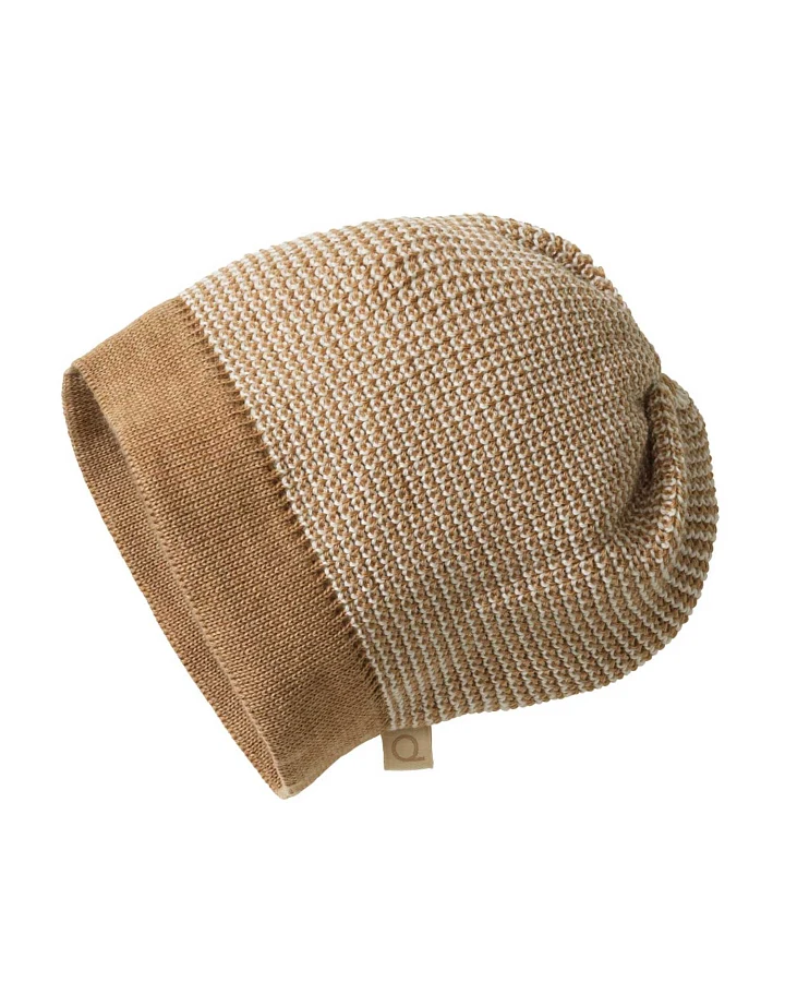 Disana - Beanie Merinowolle karamell-natur Gr. 2