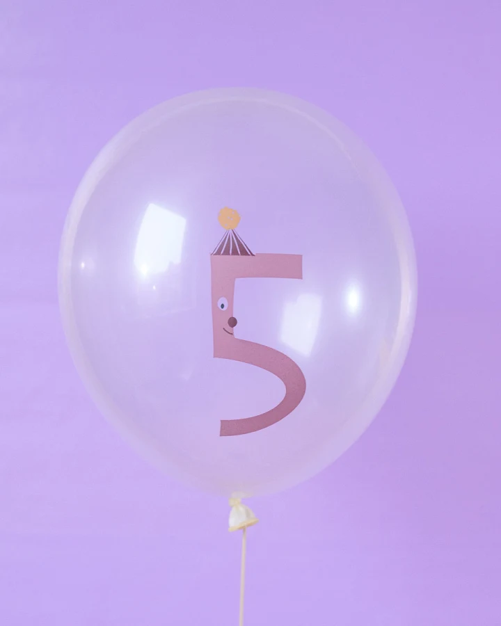 ava&yves - Luftballons mit Zahl "5" 12St.