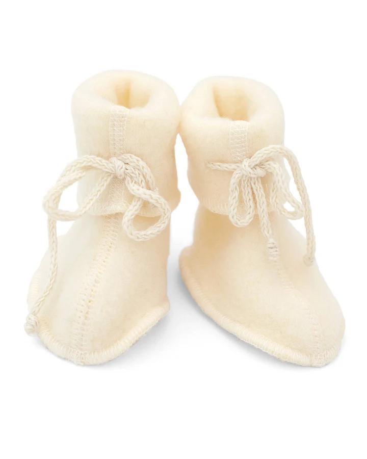 Engel - Babyschühchen Wollfleece natur Gr. 2