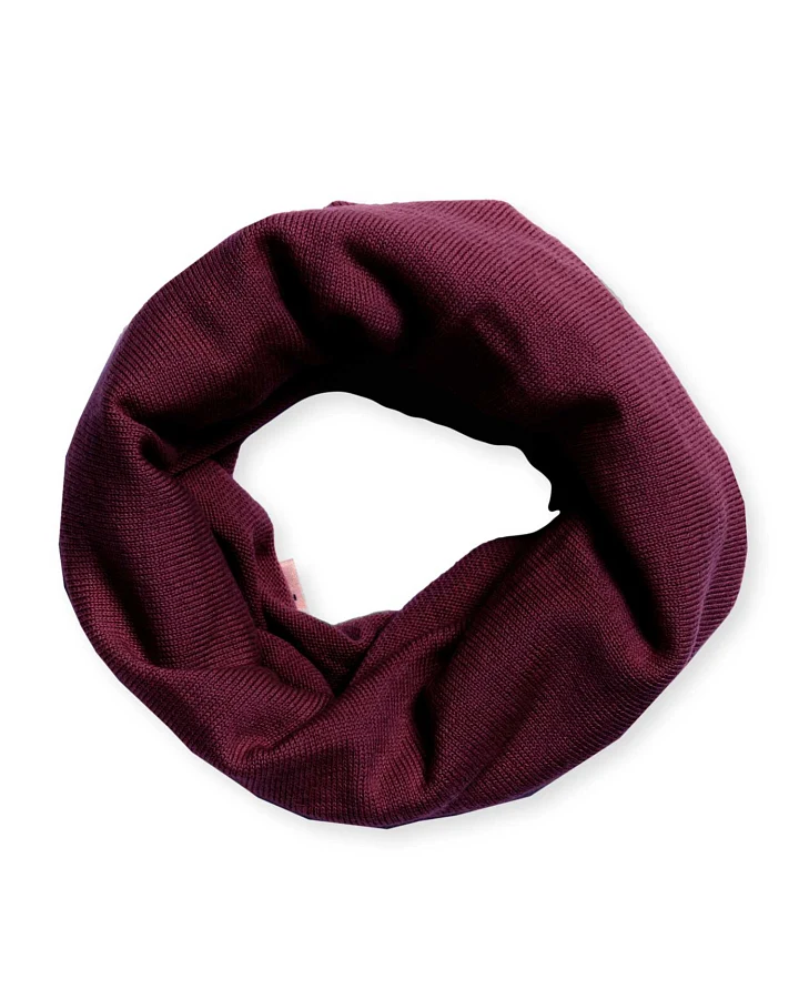 Halfen Strickerei - Strick-Loopschal Merinwolle cherry