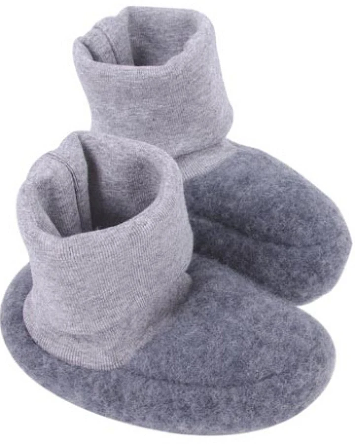 iobio - Babyschühchen Wollfleece anthrazit Gr. 0