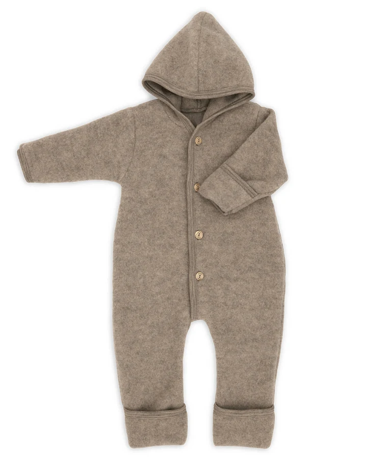 Engel - Wollfleece Overall walnuss