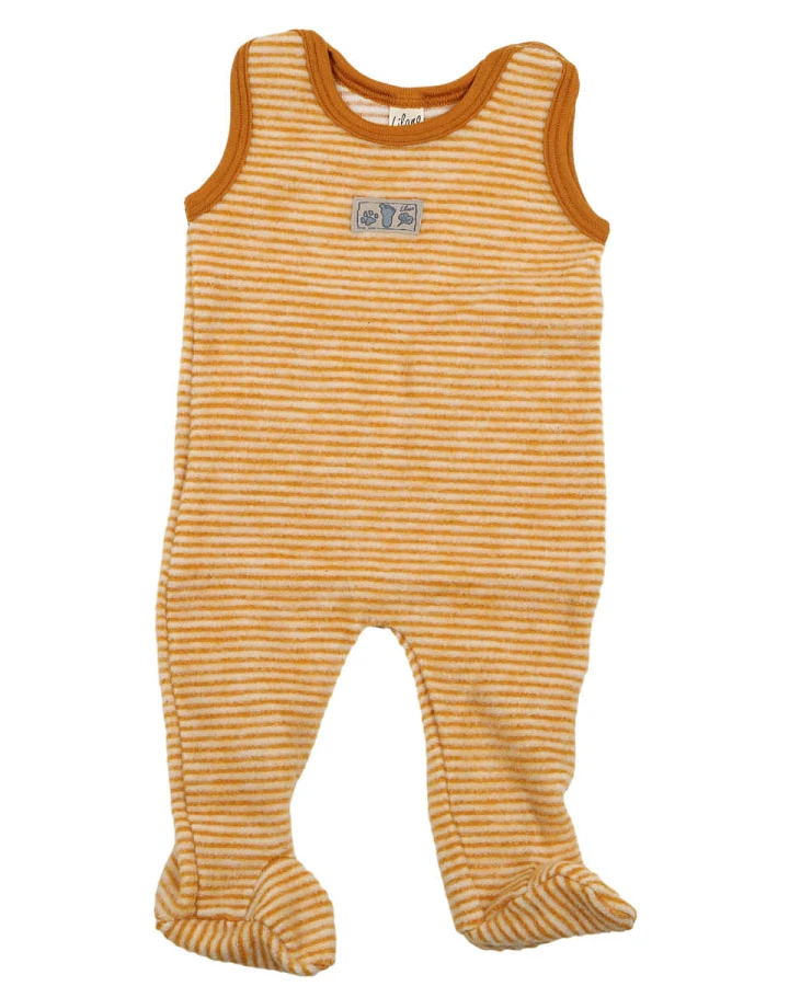 Lilano - Strampler Wollfrottee Ringel curry