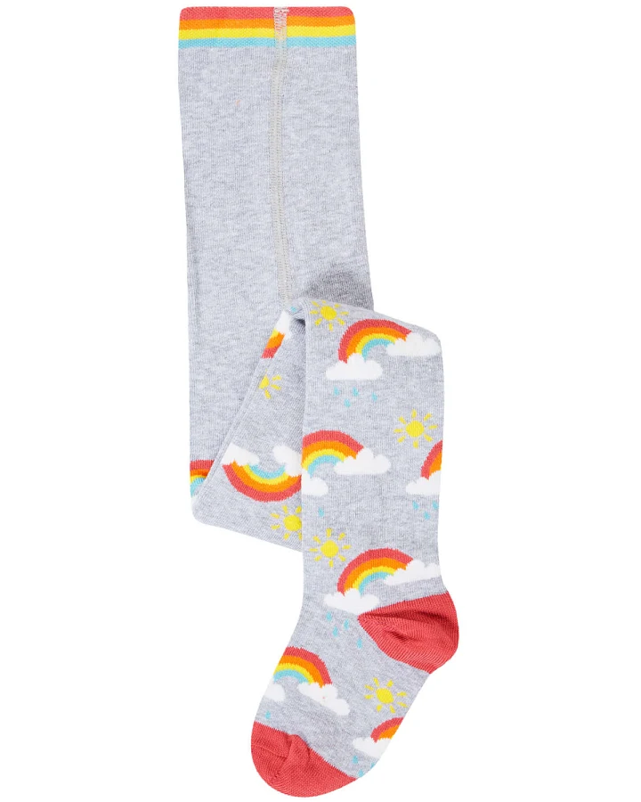 Frugi - Strumpfhose "Regenbogen" grau