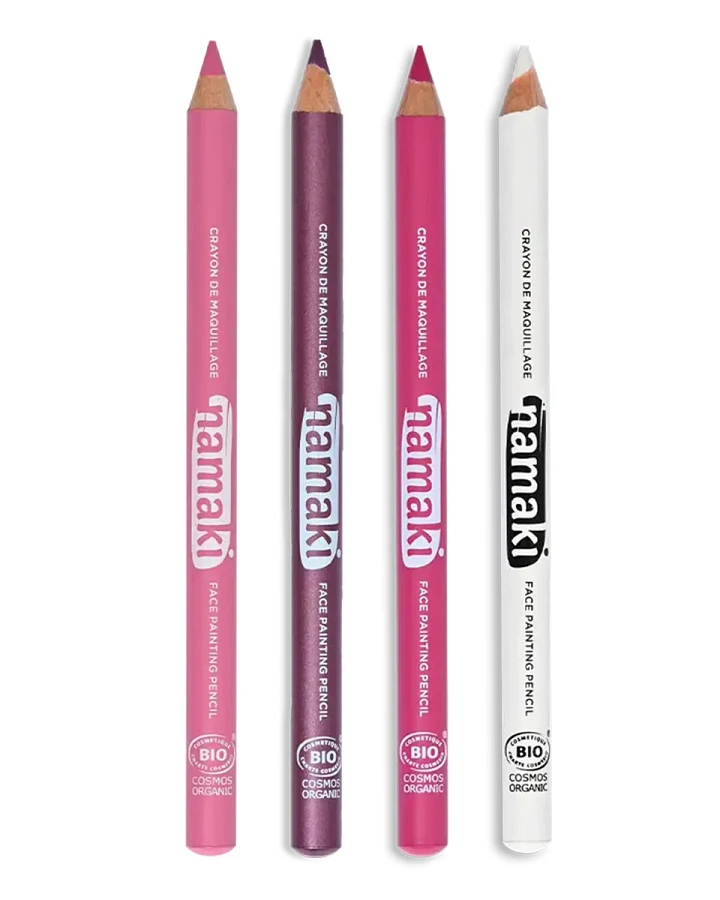 namaki - 4 Schminkstifte Violett - Fuchsia - Rosa - Weiß