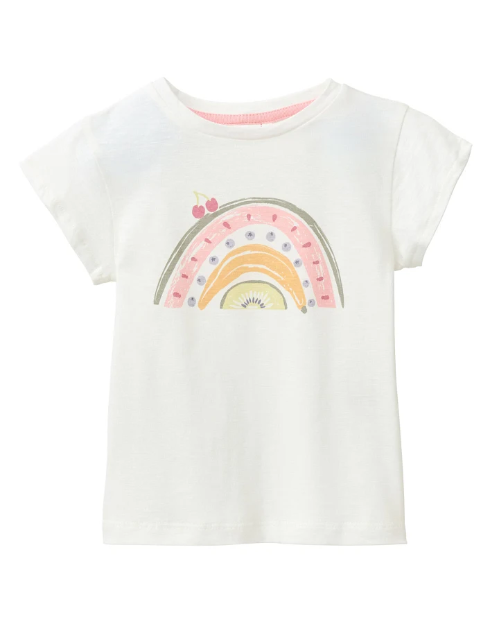 People Wear Organic - T-Shirt "Regenbogen" weiß